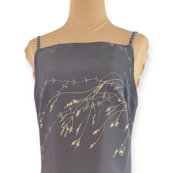 90s Rampage Slip Dress ~ Grungefairy Floral Cottage Slit Juniors Size 7 - Picture 2 of 11